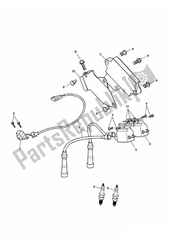 Wszystkie części do Sytem Zap? Onu Triumph America Carburettor 790 2002 - 2007
